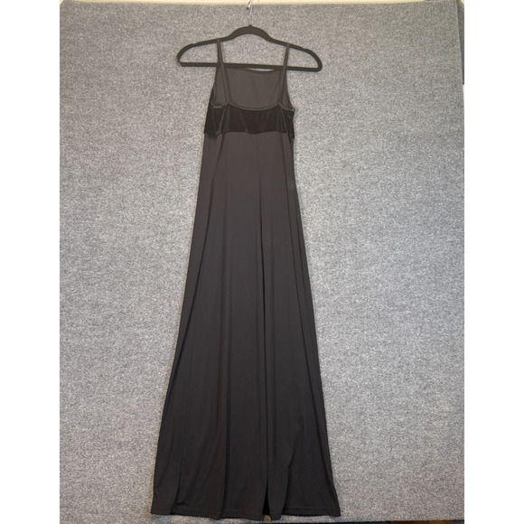 Womens Y2K Maxi Dress Small Black Velvet Maxi Dress Whimsigoth Grunge Goth Prom - Picture 7 of 10